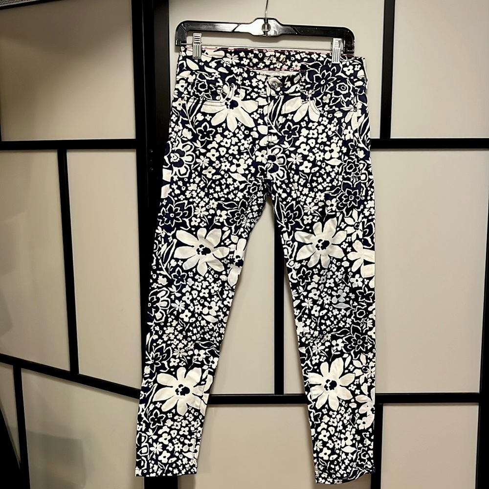 Kate Spade Woman’s broome street crop floral jeans size 26 Made in USA
